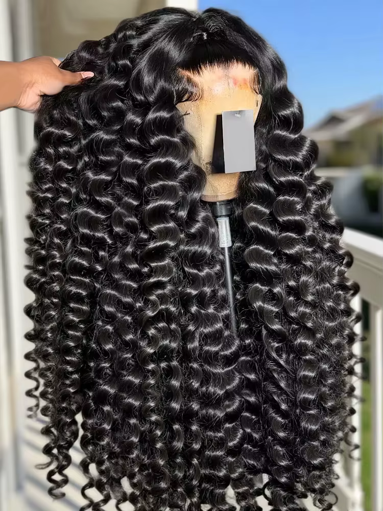 Mossily vague lâche 13x6 HD dentelle avant perruques de cheveux humains brésilien 30 36 pouces boucl