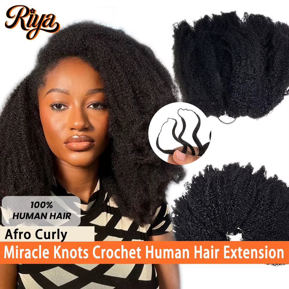 7 paquets de 350g d'extensions de cheveux bouclés afro au crochet, tresses bohèmes au crochet sans n