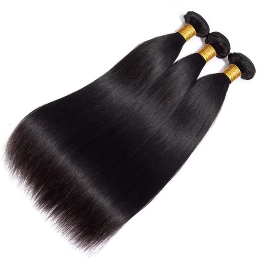 Paquets brésiliens de cheveux raides 1/3/4 pièces 100% cheveux humains non transformés paquets droit