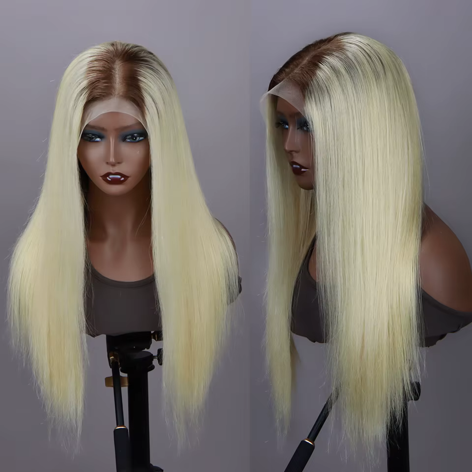 13X6 dentelle avant perruques Ombre 613 couleur Blonde dentelle frontale perruque de cheveux humains