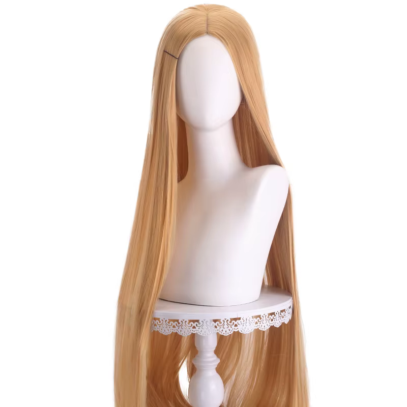 Perruque synthétique longue de princesse Raiponce pour femmes adultes, carnaval, Halloween, perruque