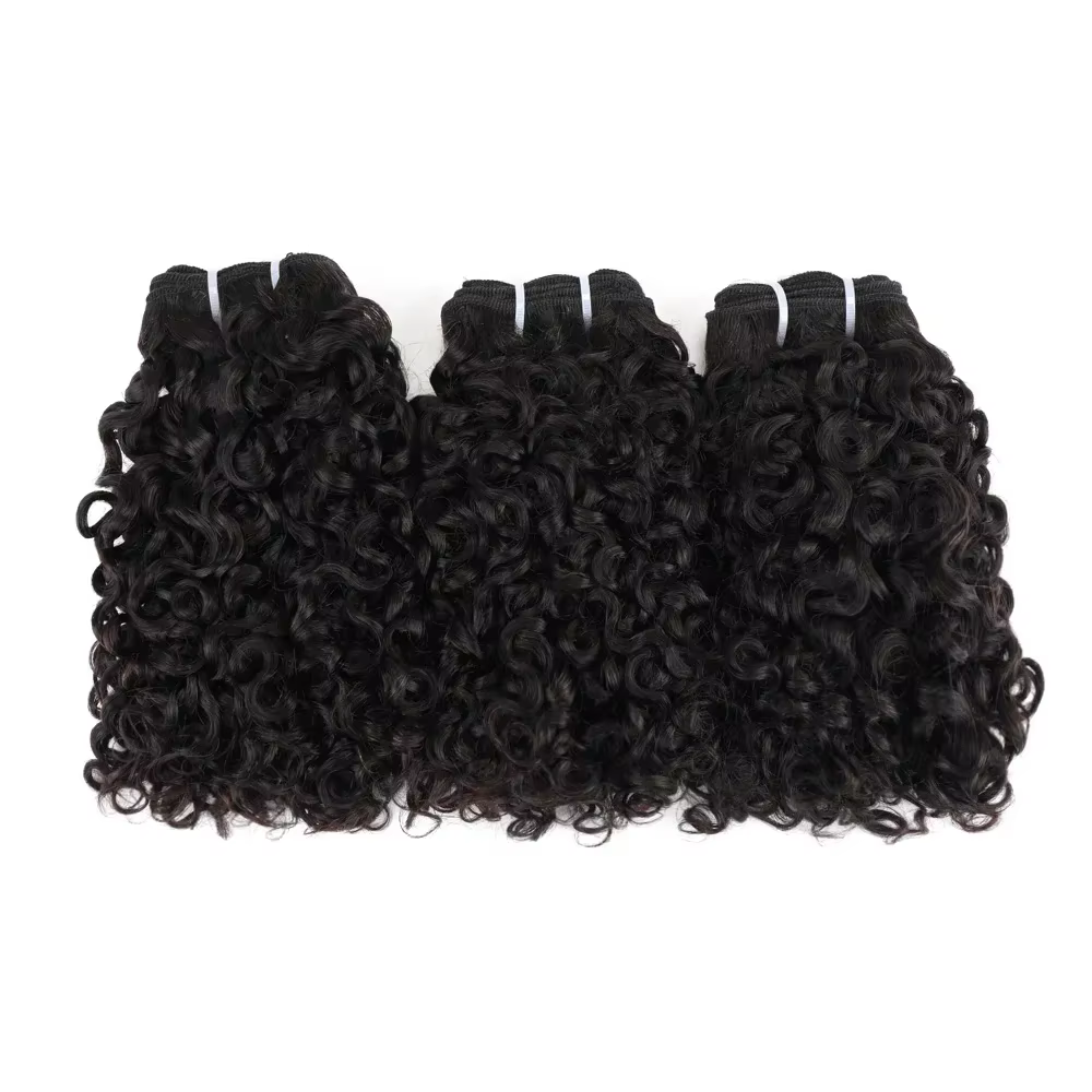 Malaisie 12A paquets de cheveux humains bouclés paquets de cheveux bouclés profonds cheveux bruts br