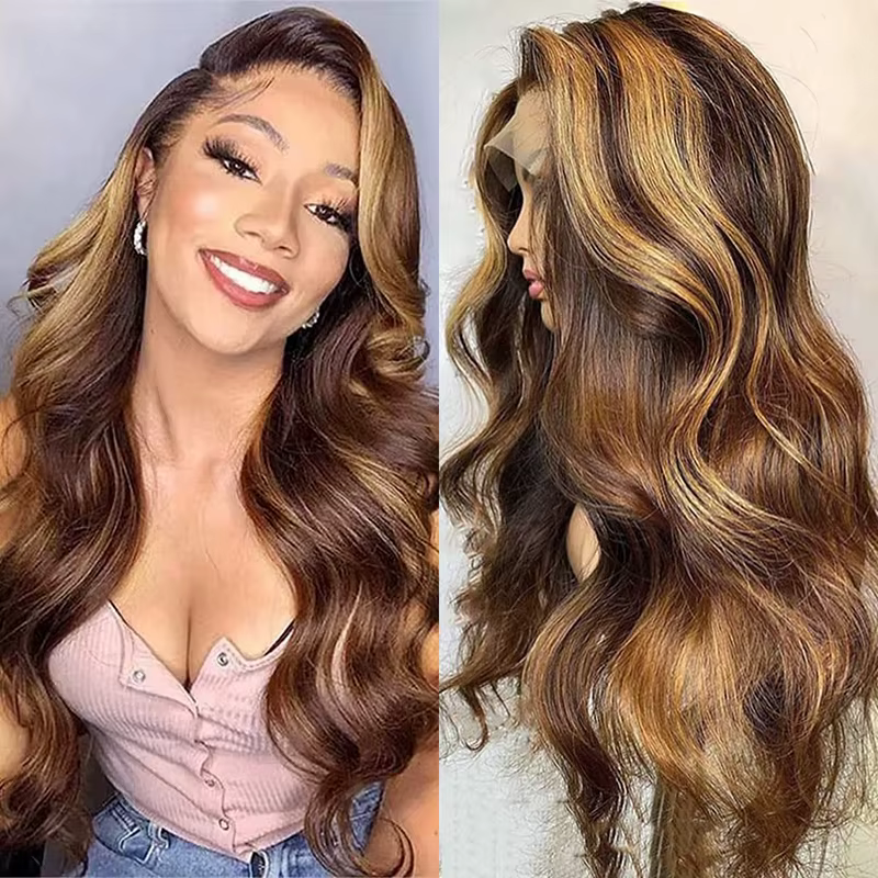 Perruque Lace Front Wig Body Wave Brésilienne Naturelle, Cheveux Vierges, 13x6, 13 tage, 360 HD, à R