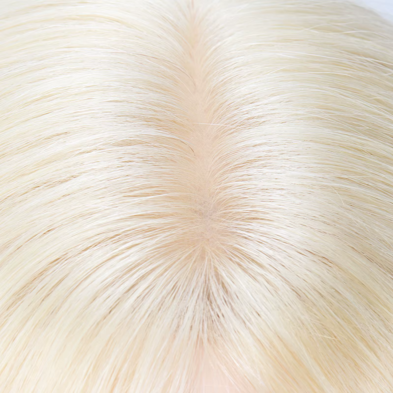 # Perruque en cheveux humains blonds 613, la plus claire, 6x6 pouces, avec dessus en soie et contour