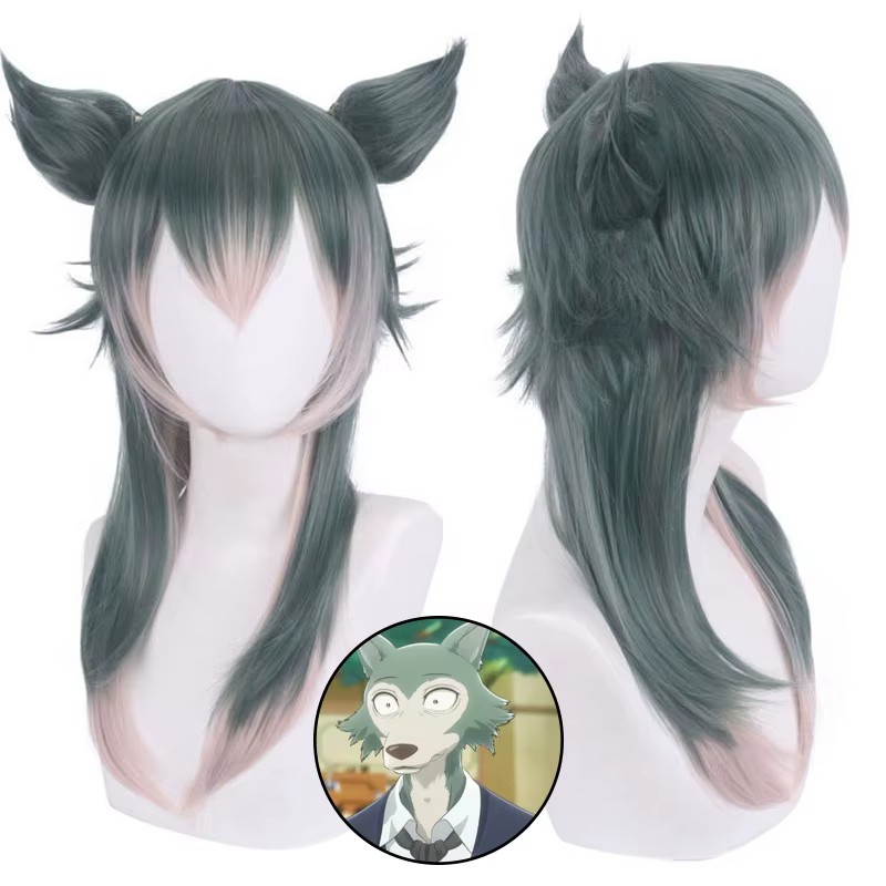 Perruque de cosplay Animal Rhapsody Wolf, perruque de personnage loup Reggie, perruque de cosplay bl