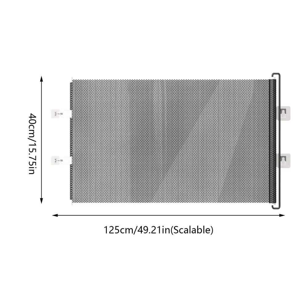 Barrière de protection rétractable en maille pour animaux de compagnie, sans perçage, extensible, po