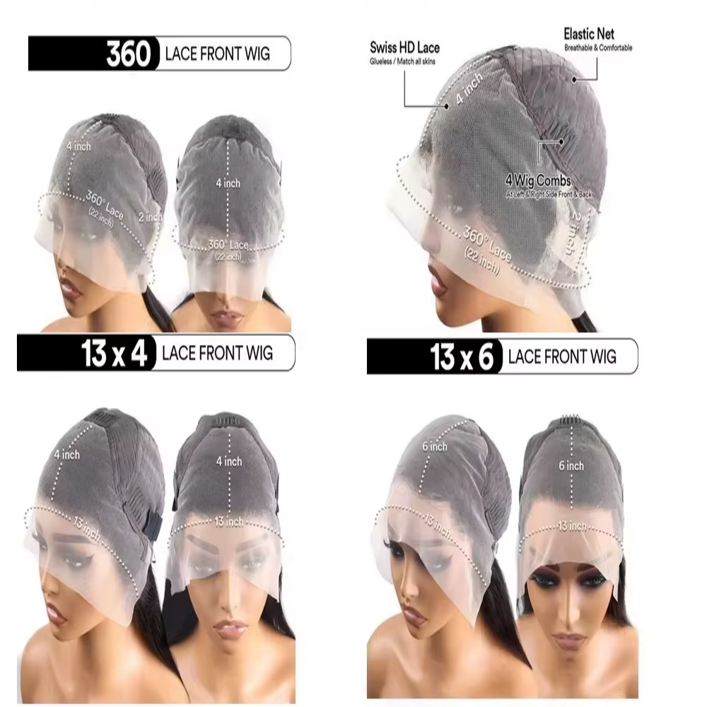 360 pleine dentelle avant perruques cheveux humains os droit 13x4 13x6 Hd dentelle frontale perruque