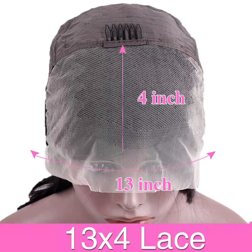 Perruques frontales en dentelle HD transparente 13x6, cheveux brésiliens lisses courts, densité 200%