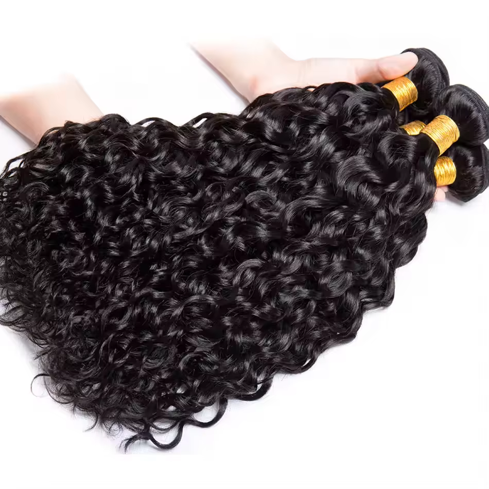 Extensions de cheveux humains malaisiens ondulés avec closure en dentelle, tissage de cheveux humain