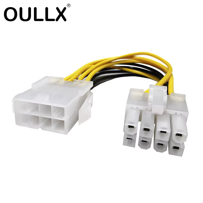 OULLX 8 broches à 8 broches ATX EPS mâle à femelle Extension d'alimentation CPU PSU carte mère câble