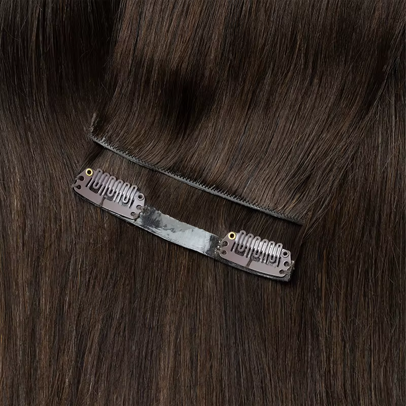Clip en PU épais Invisible dans les Extensions de cheveux humains, bande de trame en PU sans couture