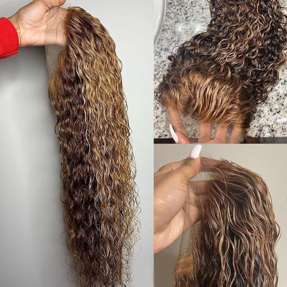 Perruque de Cheveux Naturels Bouclés, avec Dentelle Transparente HD, 13x6, 13x4, 30 Pouces