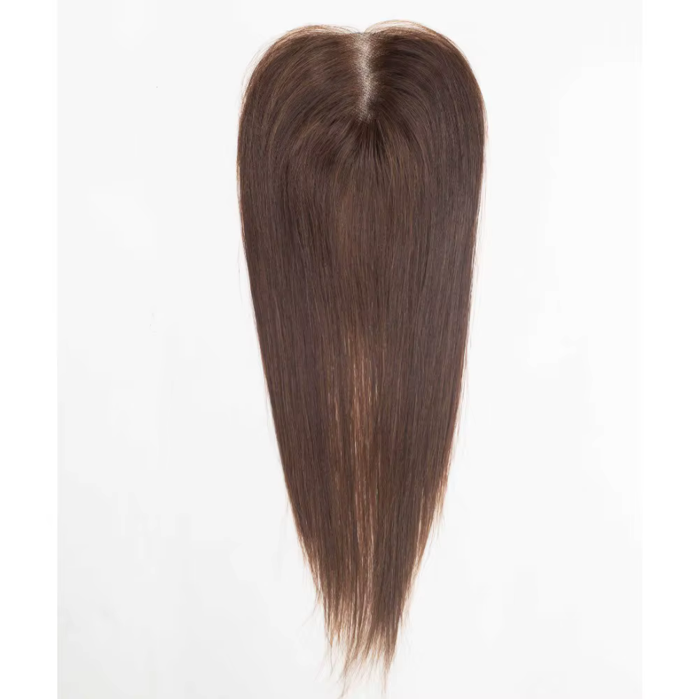 5.5X6 pouces Mono Base brésilienne Remy cheveux humains Topper 12 "-18" Double Pu autour épais Invis
