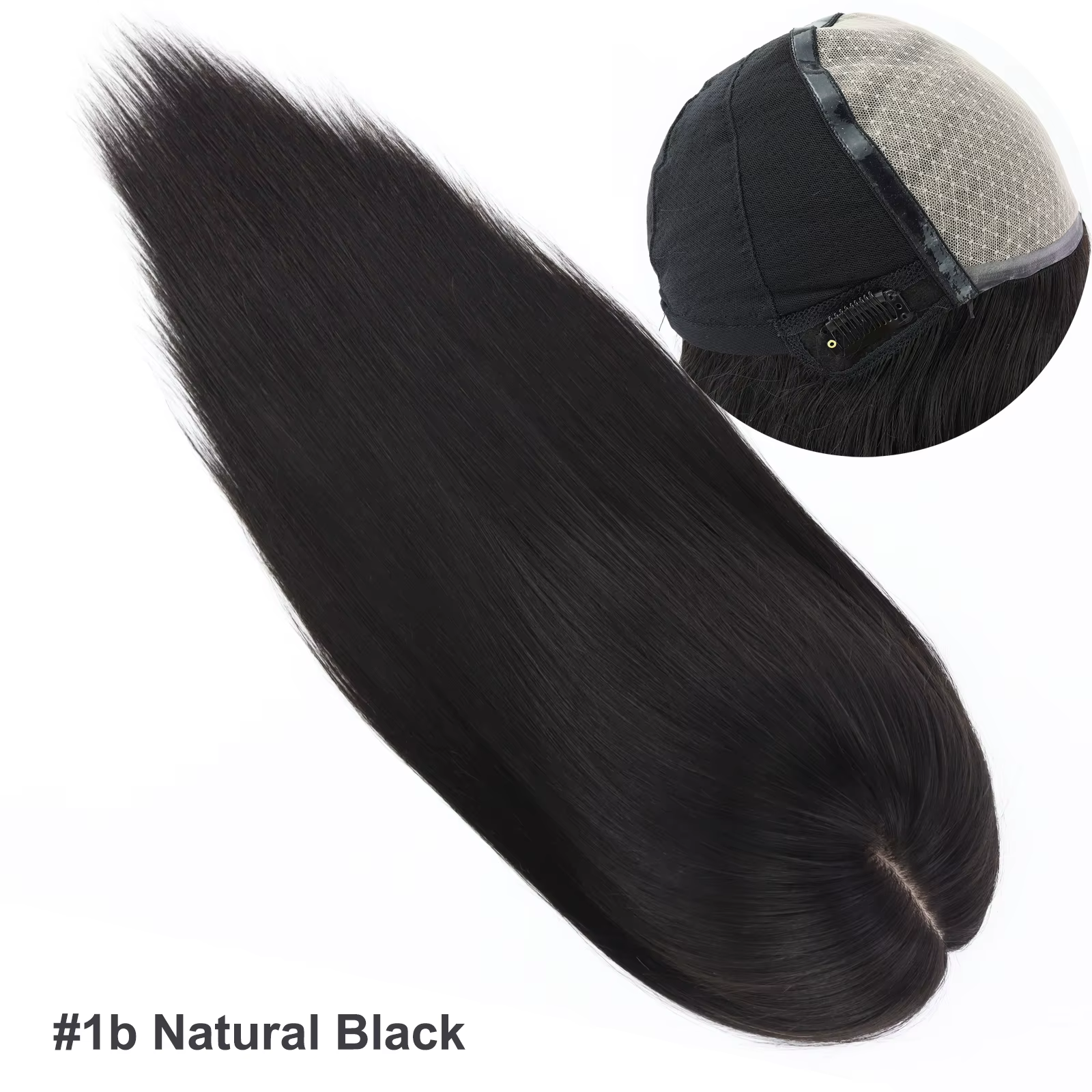 Perruque Full Lace Wig à Base de soie de 20 pouces pour femmes, perruque de cheveux humains européen