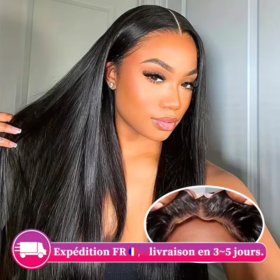 Bling hair 6X4 Glueless Wig Human Hair Ready to Wear Wigs for Women Straight Lace Frontal Wig PreCut