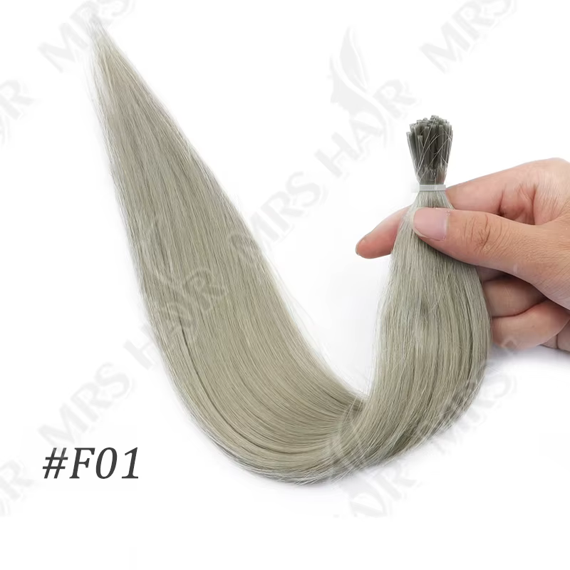 Extensions de cheveux en kératine I-Tip, cheveux humains colorés, capsules de cheveux pré-collées à 