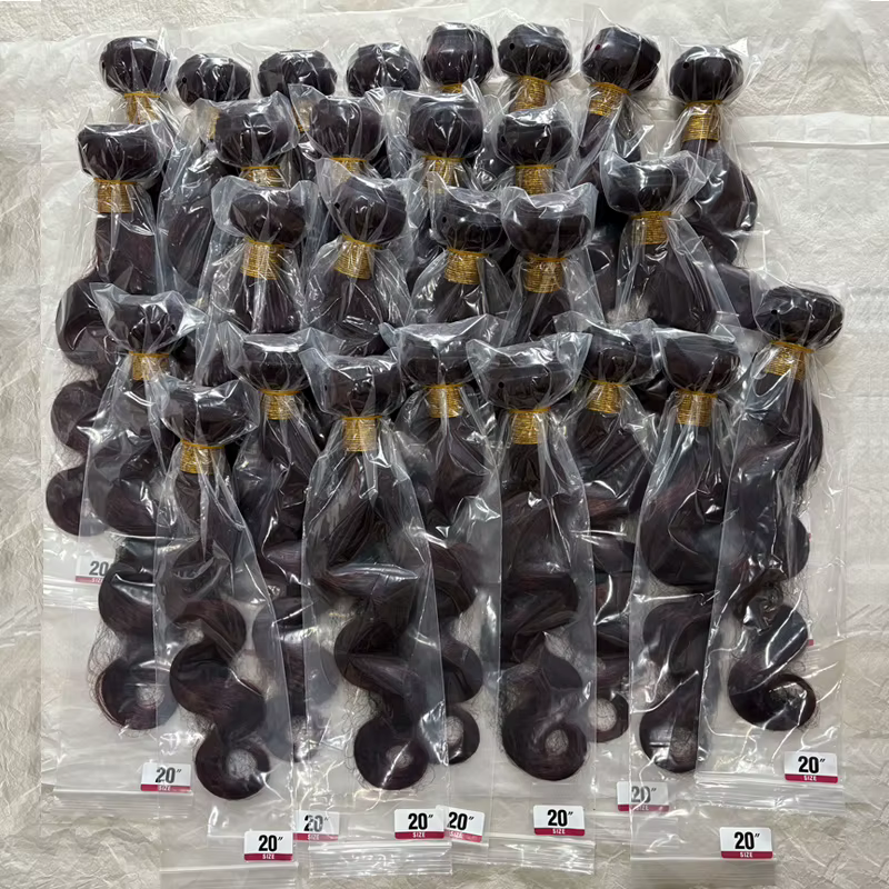 Extensions de Cheveux Humains Bruts 100% Non Traités 16A, Bundles Ondulés Bourgogne 99j, Lot de 3 ou