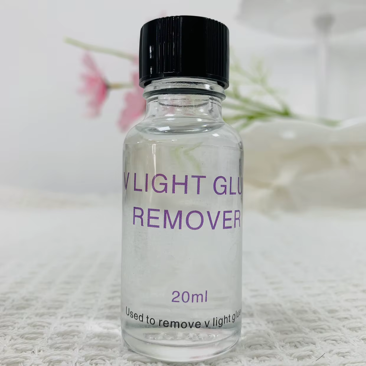 Colle d'extension de cheveux à lumière UV avec dissolvant 20g dissolvant de lumière UV 20ml V colle