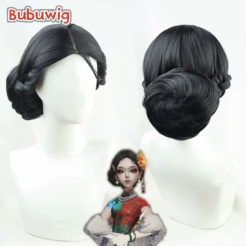 Bubuwig cheveux synthétiques Michiko Cosplay perruques jeu identité V Michiko Geisha longue ligne dr