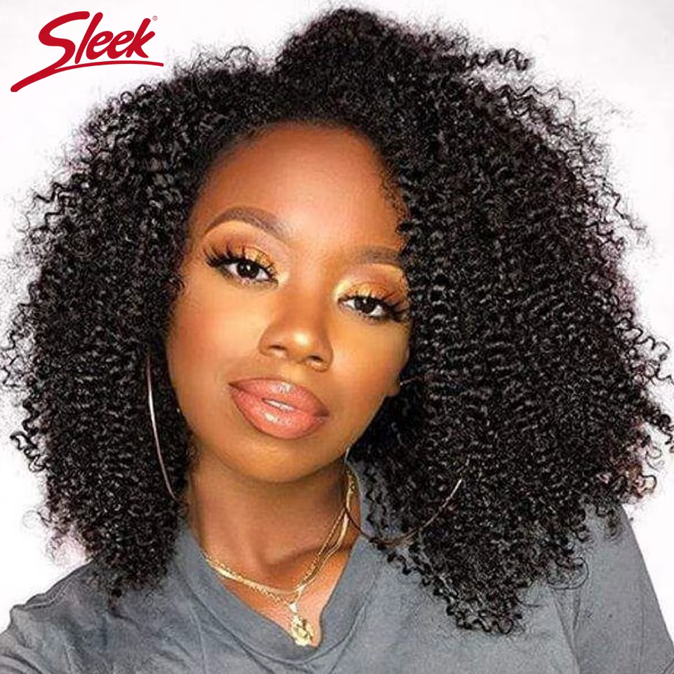 Élégant Afro crépus bouclés noir perruques de cheveux humains Ombre T1B/30 brésilien bouclés Machine