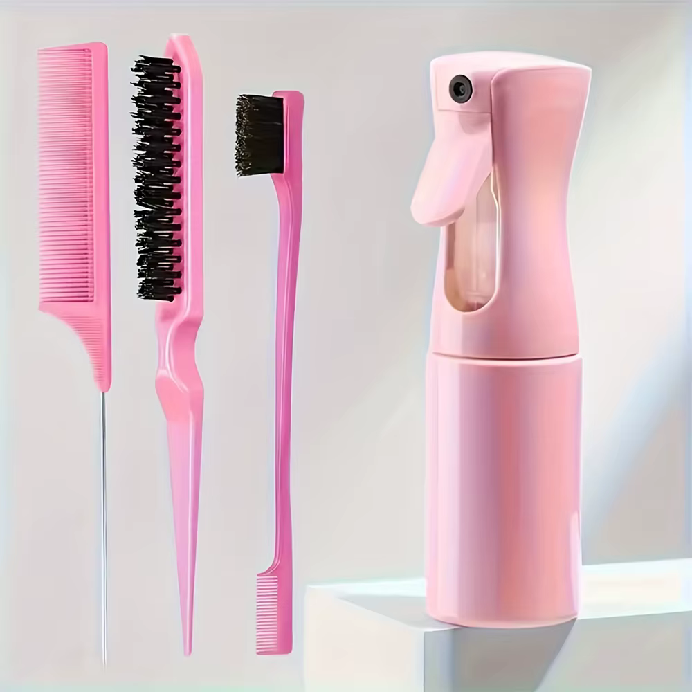 Ensemble de peignes de coiffure 4 pièces, comprend une brosse à bord de queue de Rat et une brosse n