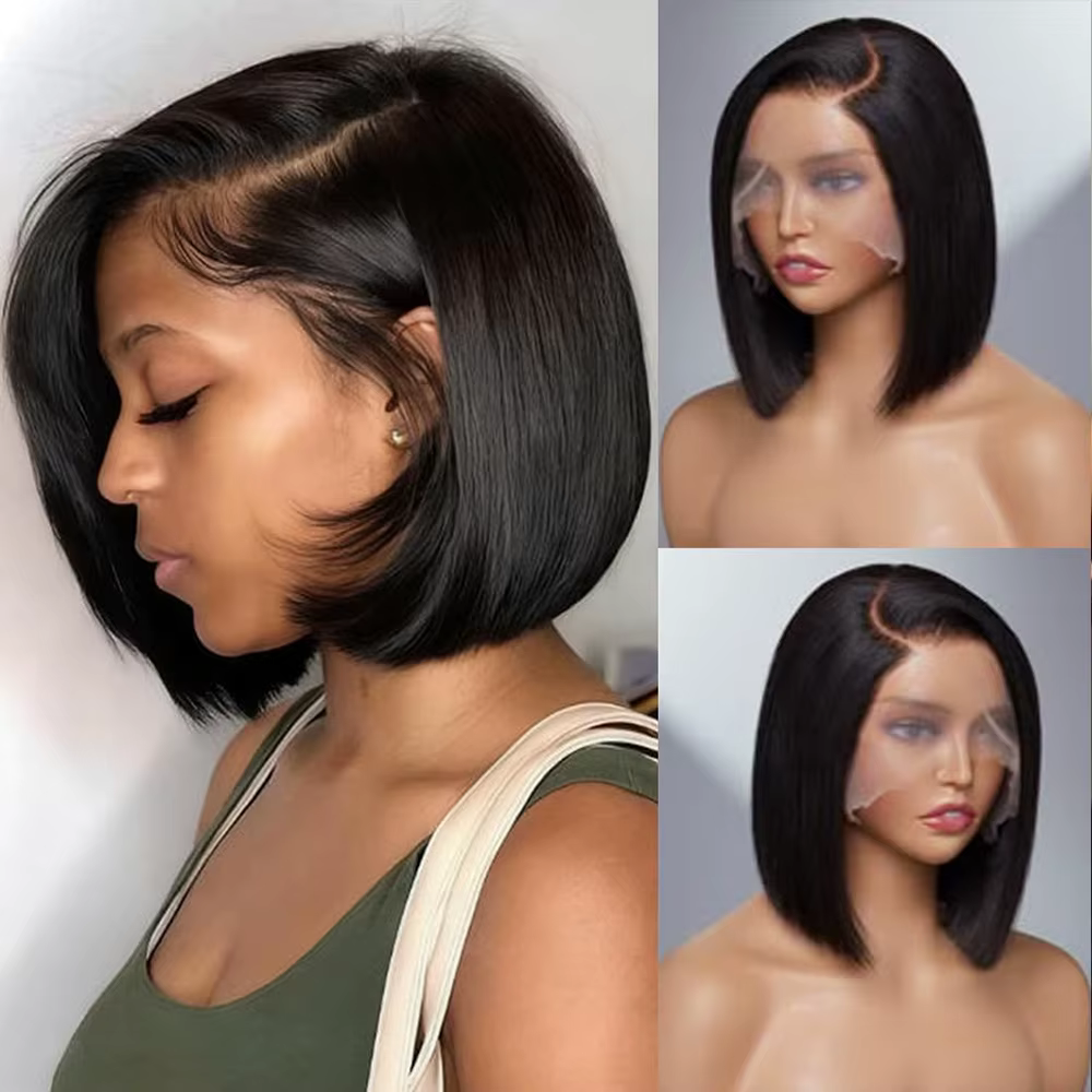 Bob perruque cheveux humains 13x4 Hd dentelle avant perruques de cheveux humains pour les femmes noi