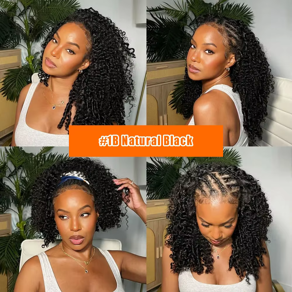 Tresses au crochet en cheveux humains Curly Feather Miracle Knots # 27 Extensions de cheveux bouclés