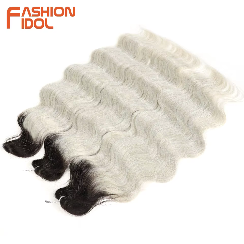 FASHION IDOL 24 pouces vague de corps Crochet tresses cheveux synthétiques pour les femmes noires va