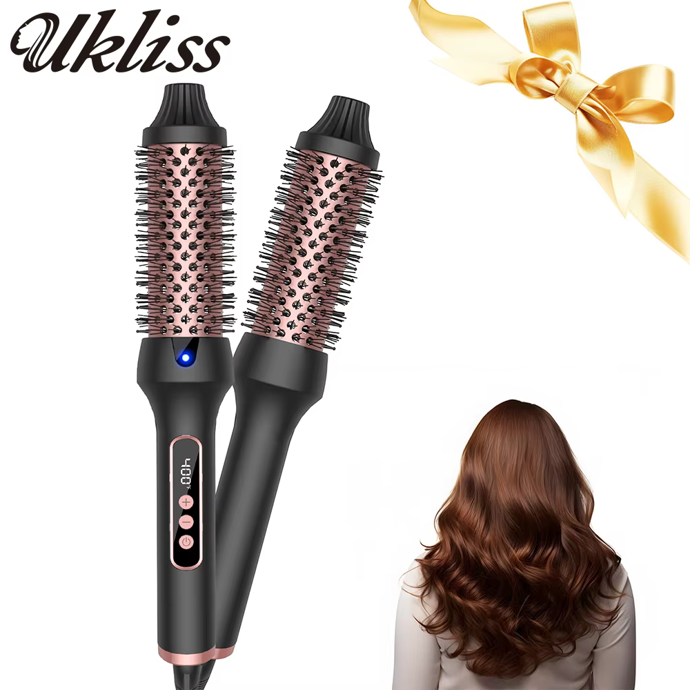 Brosse de fer à friser ionique, brosse thermique, peigne à friser, créer des boucles adt et volume, 