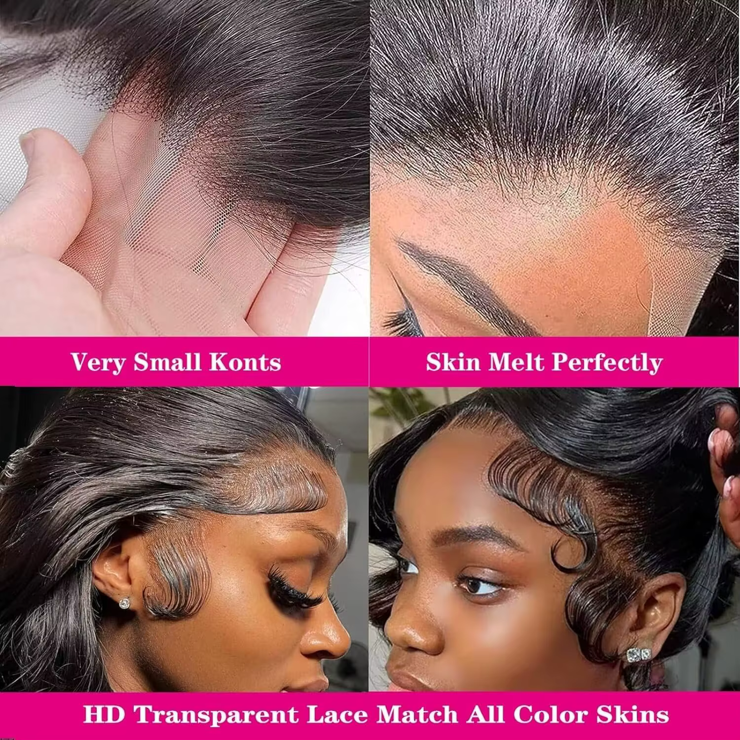 Perruque Lace Front Wig Body Wave Brésilienne Naturelle, Cheveux Humains, 13x4, 13x6, 5x5, 6x4, Pre-