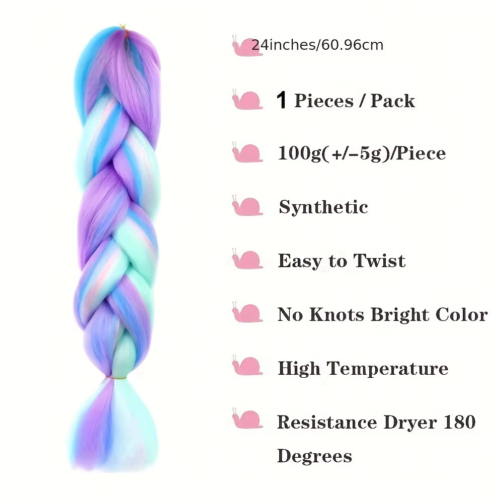 Tresses synthétiques longues de 24 pouces, 100g, extension capillaire au crochet