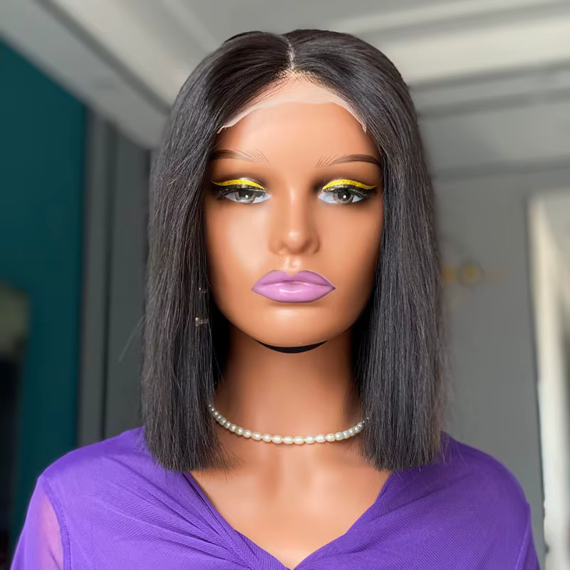 Grande - Valeur DD Bone Straight 4x4 Lace Wig. Cheveux humains vierges Remy de haute qualité, densit