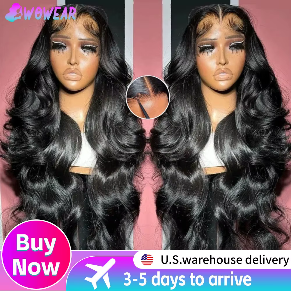 Perruque Body Wave sans colle cheveux humains prêt à porter 5x5 Hd dentelle fermeture perruque vague