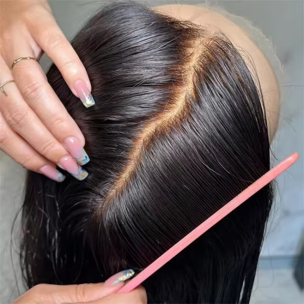 Perruque Lace Front HD 13x6 Lisse Baguette Densité 250% 40 Pouces, Perruques Lace Frontal 13x4 en Ch