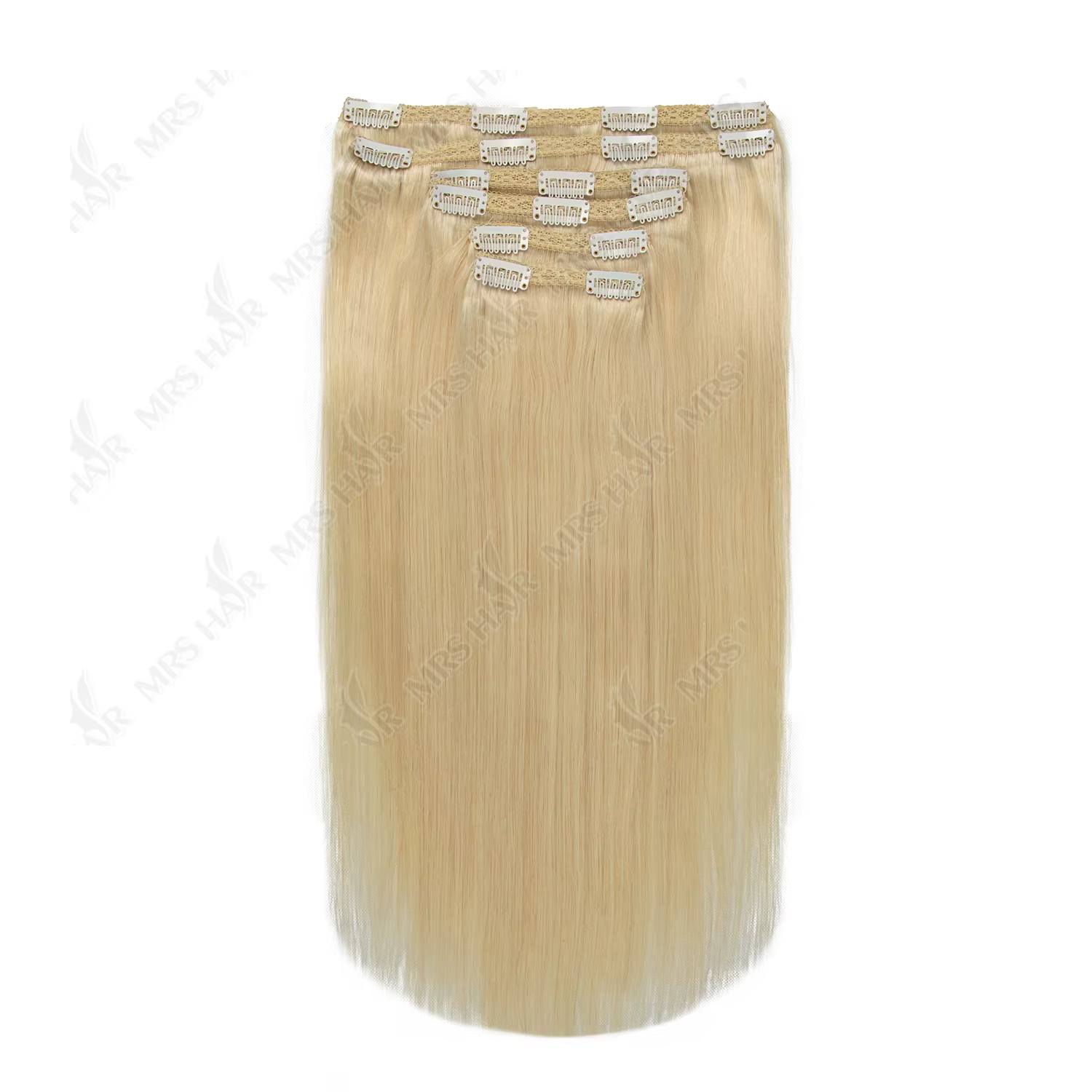 Extensions de cheveux humains à clipser, machine Remy, 24 pouces, 240g, tête complète, vrais cheveux