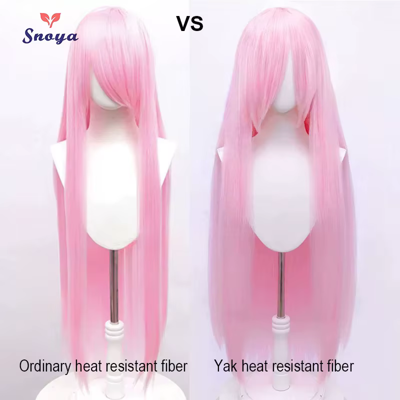 Snoya 100 cm synthétique moelleux maïs perm Cosplay perruque rose rouge bleu violet Anime fête longu