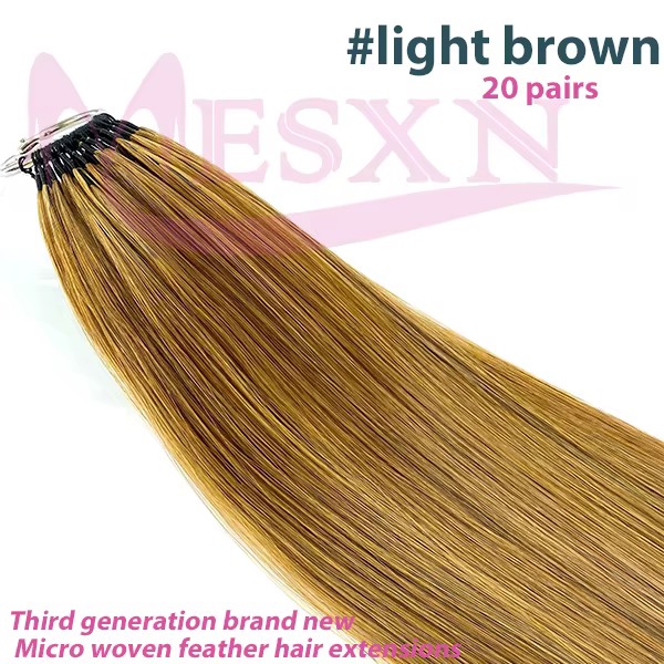 Extensions de cheveux MESXN à double ligne, 100% cheveux humains véritables, confortables et invisib