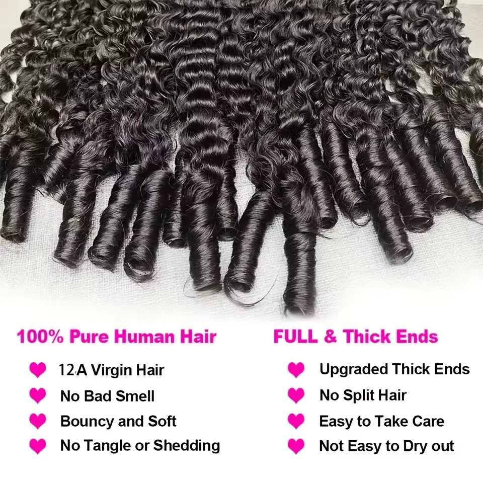 Extensions de cheveux humains bouclés birmans de 30 pouces, tissage brésilien vierge Remy, 3/4 paque