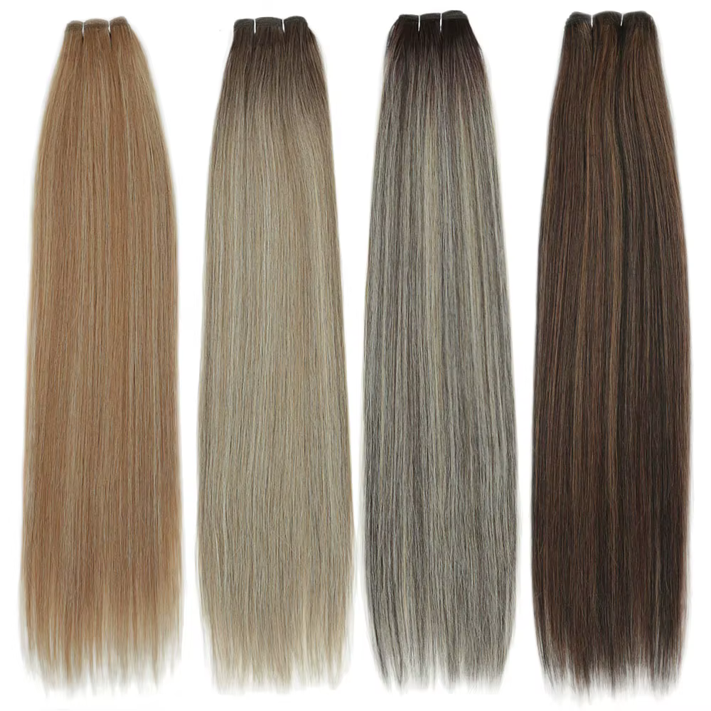 Extensions de cheveux synthétiques ombrées lisses de 26 pouces, 150 g, pour salon, extensions de che
