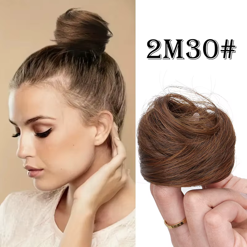 Chignon synthétique élégant pour femmes, postiche Chignon doux et confortable, bande élastique en ca
