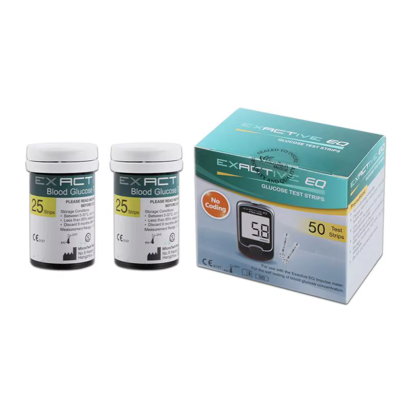 Exactive Eq 50pcs Bandelettes de Test pour diabétiques Accessoires médicaux Soins de santé (Dernière