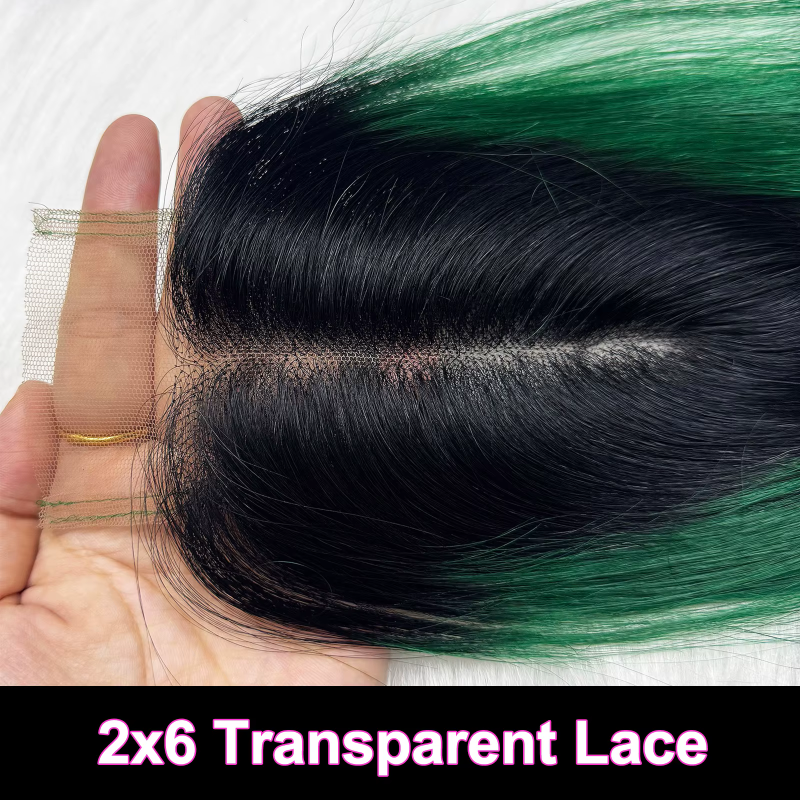 Paquets droits de cheveux humains d'os avec la fermeture transparente de dentelle 2x6 Extensions de