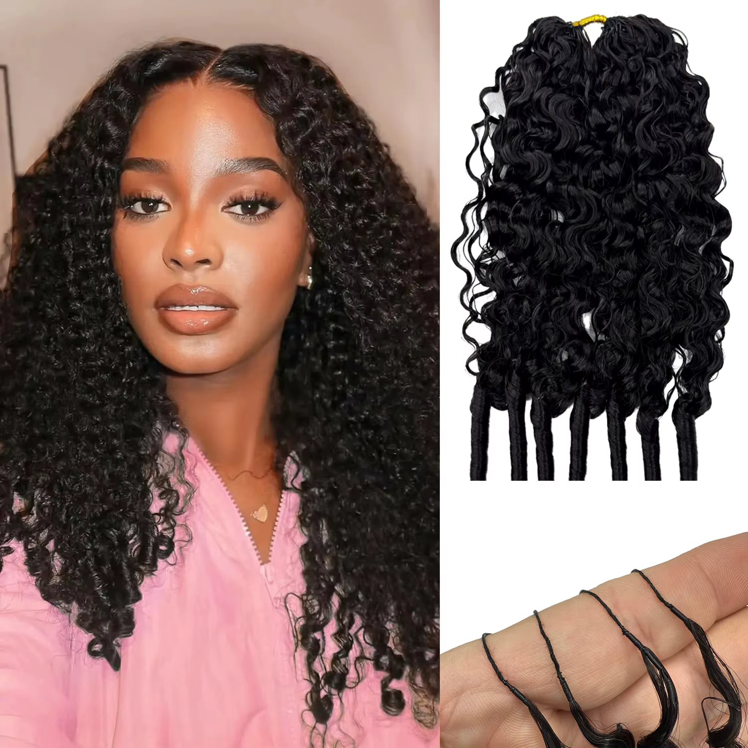 Extensions de cheveux humains bruts 100% naturels, bouclés 3A 4C, style brésilien, birman et vietnam