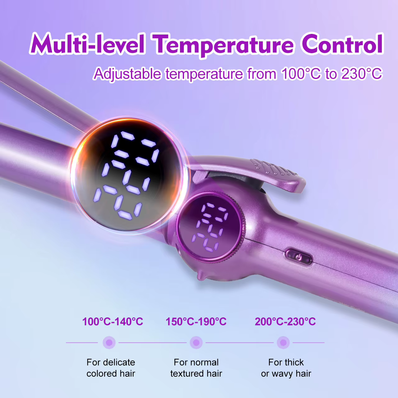 Fer à boucler électrique Hatteker pour femmes, boucleur portable à ions négatifs, sans dommage pour 