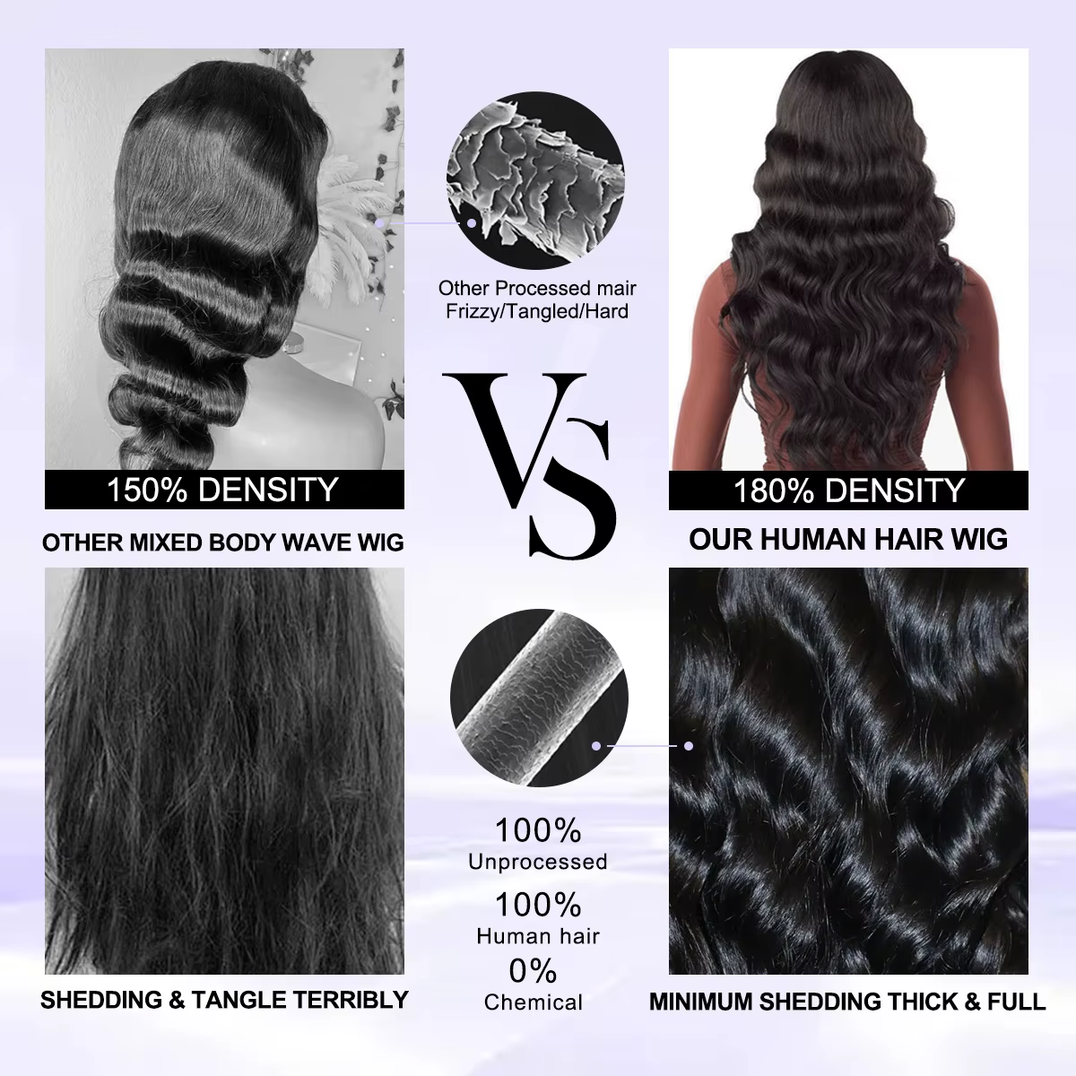 30 40 pouces vague de corps dentelle avant perruques brésilien cheveux humains pré plumé noir 200 de