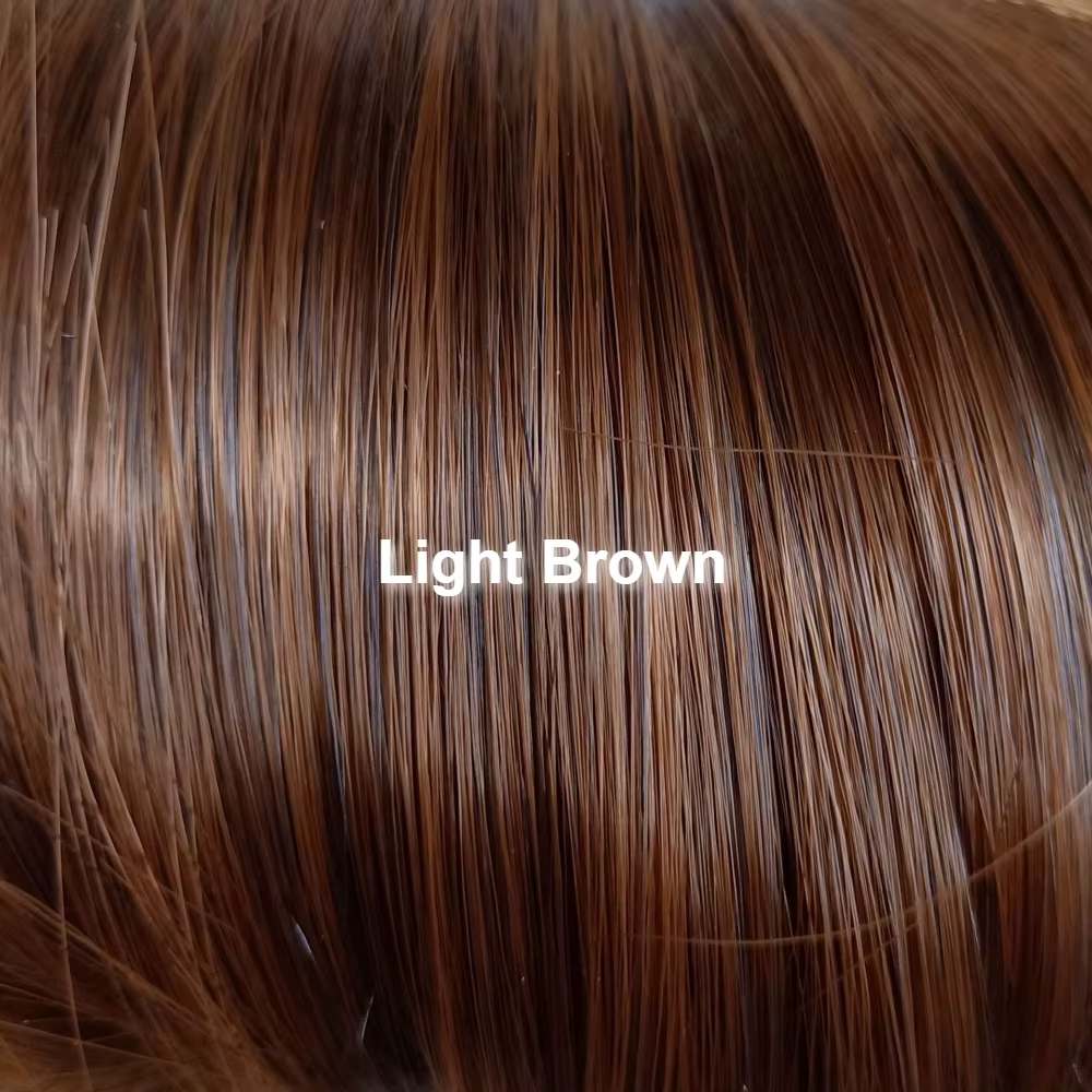 Perruque longue et droite de 28 pouces de style coréen avec frange, cheveux synthétiques tendance, p