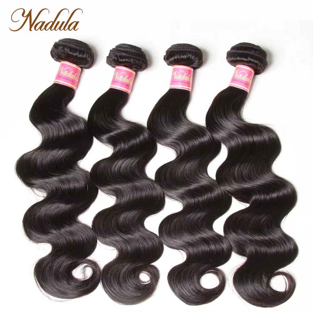Nadula Hair Body Wave 4 pièces/lot, mèches brésiliennes 100% cheveux humains, extensions de cheveux 