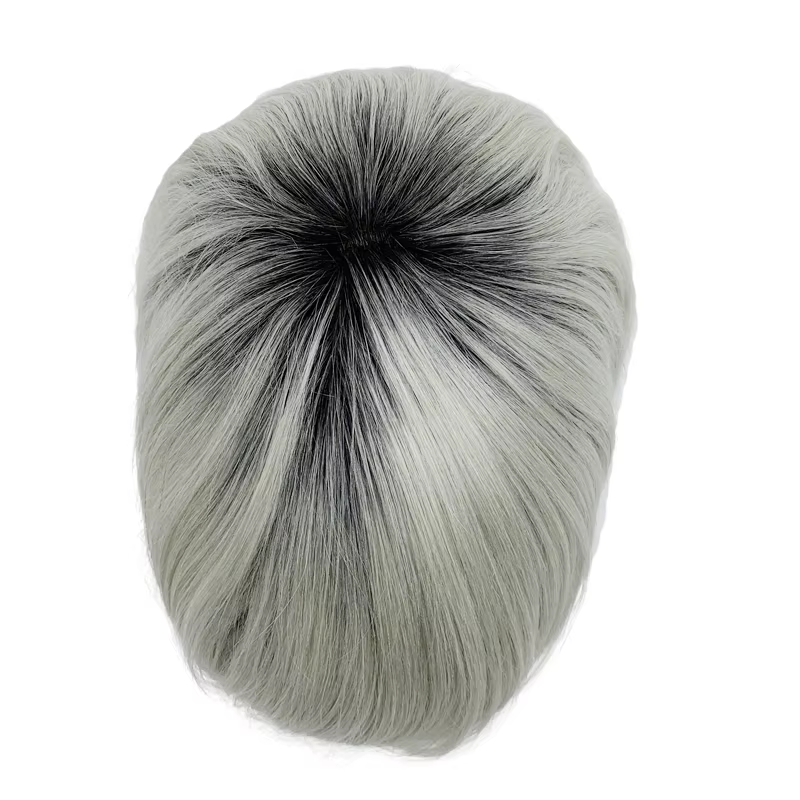 Cheveux humains toupet de couleur T de base de peau mince très frais et très populaires