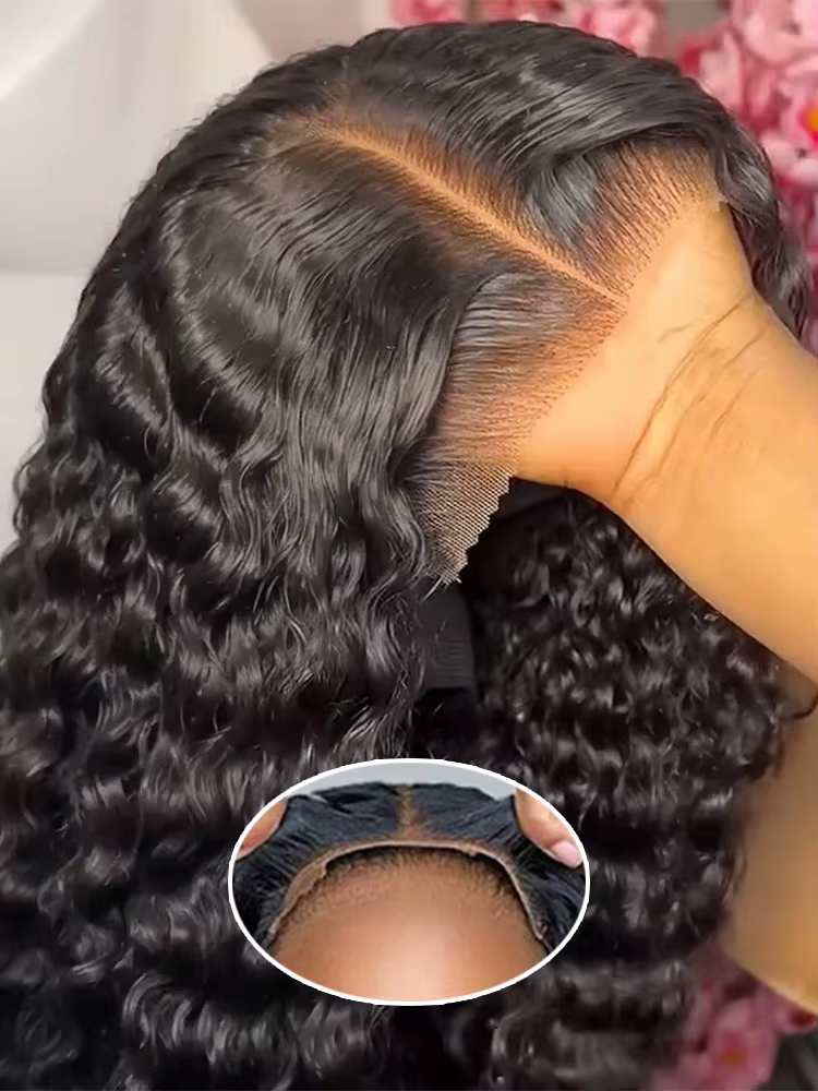Perruque à dentelle frontale Water Wave sans colle, prête à porter, perruque brésilienne Deep Wave 1