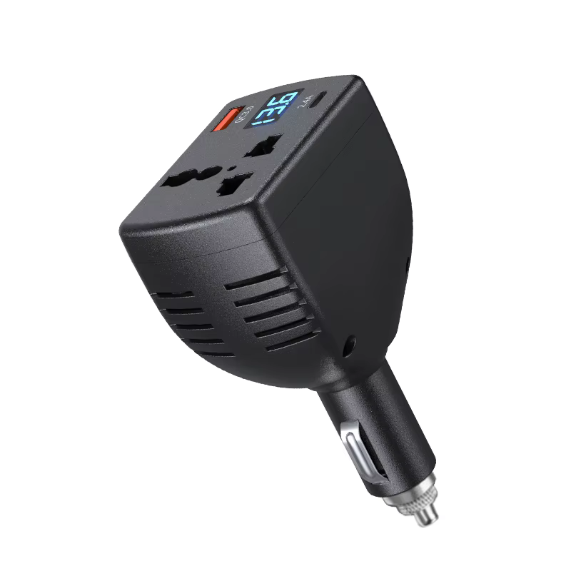 Convertisseur de tension automobile 2025 150W DC 12V vers DC 220V avec chargeur USB pour voiture